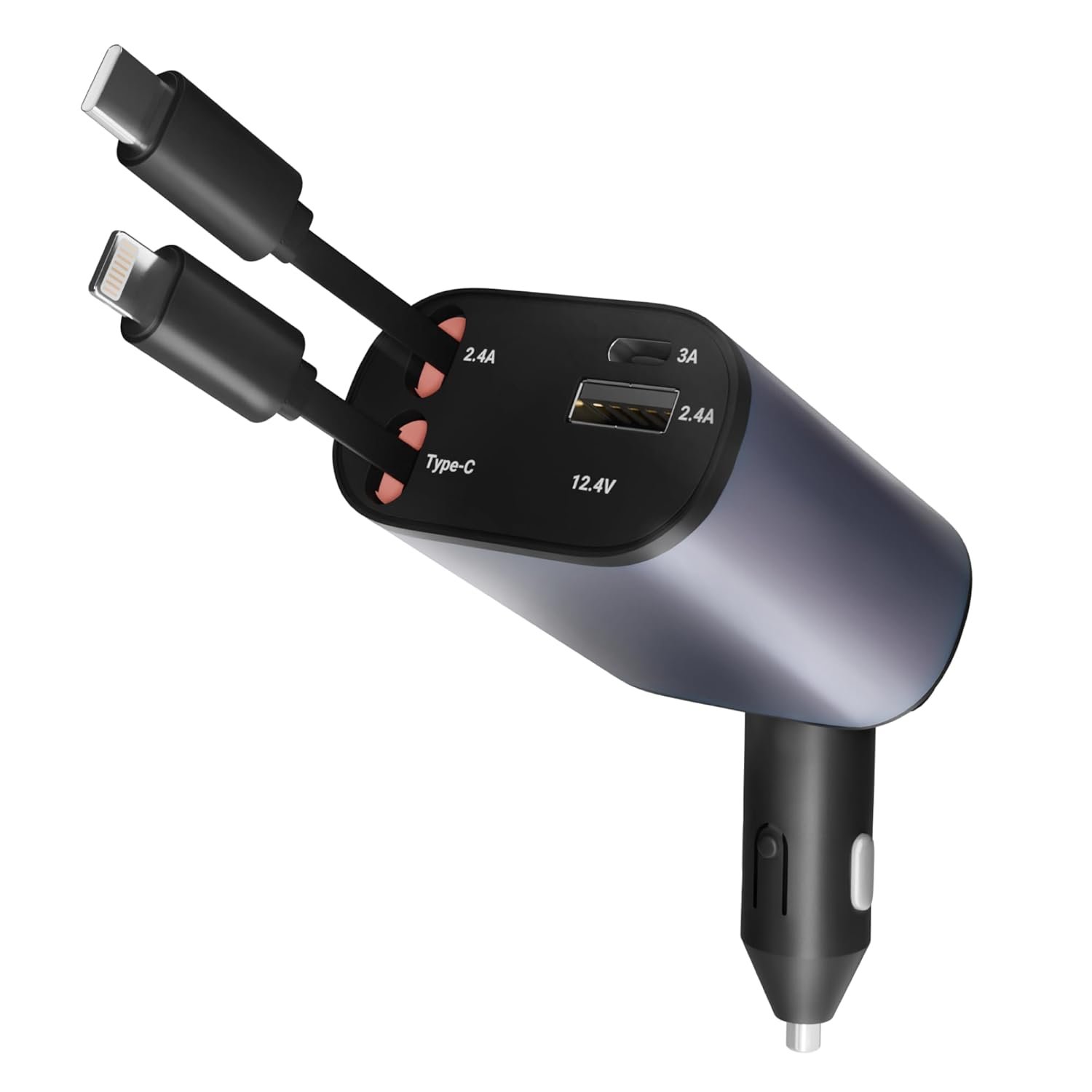 4 in 1 Car Charger | 120W | Multi Charging Cable, USB Fast Charging Adapter for Android & iPhone - Image 5